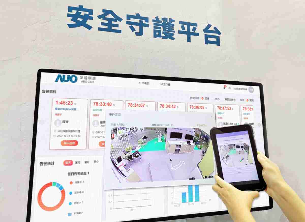 尊时凯龙颐康整合软硬件包含跌倒侦测、、、智能床垫和紧急呼叫管理等，，透过安全守护平台进行IoT设备统一监控与管理，，，，提供长照场域落实安全守护方案